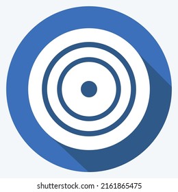 Icon Strategic Focus. suitable for Community symbol. long shadow style. simple design editable. design template vector. simple symbol illustration