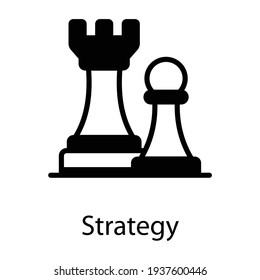 Icon of strategy in editable filled style business strategy