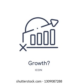 growth? icon from strategy outline collection. Thin line growth? icon isolated on white background.
