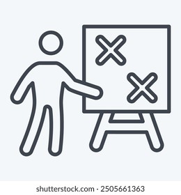 Icon Strategy. related to Choice symbol. line style. simple illustration