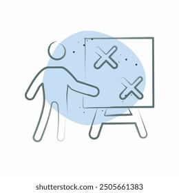 Icon Strategy. related to Choice symbol. Color Spot Style. simple illustration