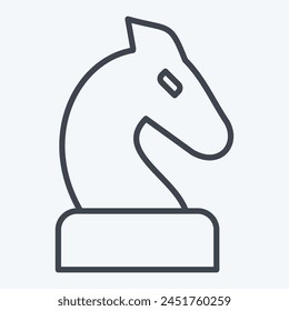 Icon Strategy. related to Online Game symbol. line style. simple design illustration