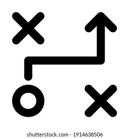 estrategia de iconos con estilo de línea
