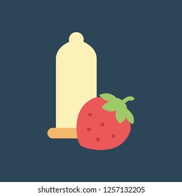 icon strawberry condom
