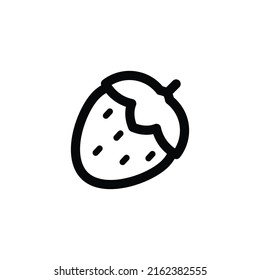Icono de diseño plano del contorno de fresa