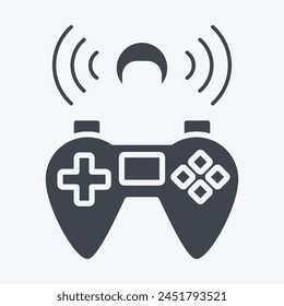 Icon Streaming. related to Online Game symbol. glyph style. simple design illustration