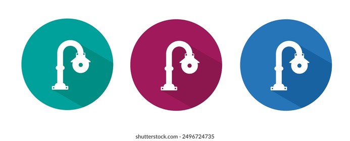 Icono para la Ilustración vectorial de la luz de la calle en el piso.