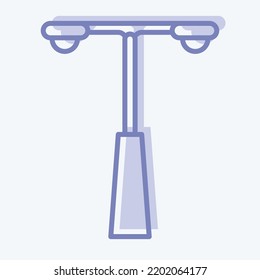 Icon Streetlight. suitable for City Park symbol. two tone style. simple design editable. design template vector. simple illustration