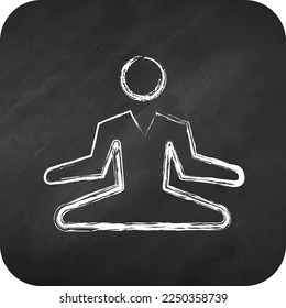 Icon Stress Relief. related to Psychological symbol. chalk style. simple illustration. emotions, empathy, assistance