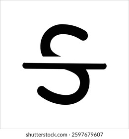 An icon for "Strikethrough," used to cross out text, commonly seen in word processors or design software.