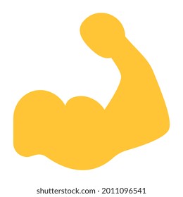 Icon of strong muscle, flat design of biceps