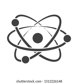Icon structure of the atomic nucleus. Vector on a white background.