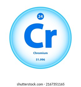 Icon Structure Chemical Element Chromium Cr Stock Vector (Royalty Free ...