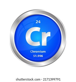 Icon Structure Chromium Cr Chemical Element Stock Vector (Royalty Free ...