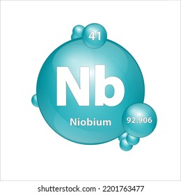 Icon Structure Niobium Nb Chemical Element Stock Vector (Royalty Free ...