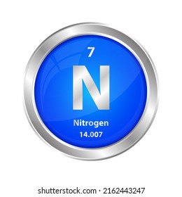Icon Structure Nitrogen N Chemical Element Stock Vector (Royalty Free ...