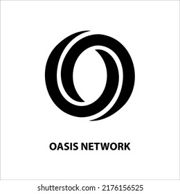 Symbolstruktur des Oasis Network (ROSE), schwarz, grau einzeln auf weißem Hintergrund. 3D-Vektorgrafik. Symbol der zukünftigen digitalen Währungsumtauschtechnologie. Kryptowährungsblockkette - modern