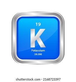 Icon Structure Potassium Kalium K Chemical Stock Vector (Royalty Free ...