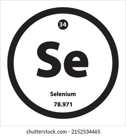 Icon Structure Selenium Se Chemical Element Stock Vector (Royalty Free ...