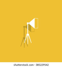 Icon studio light, isolated Exclusive Symbols. Vector