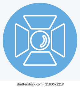 Icon Studio Light. suitable for Art symbol. Blue Eyes Style. simple design editable. design template vector. simple illustration