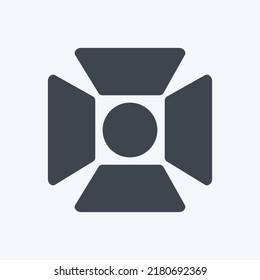 Icon Studio Light. suitable for Art symbol. Glyph Style. simple design editable. design template vector. simple illustration