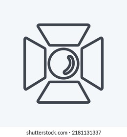 Icono Studio Light. adecuado para el símbolo Art. Estilo de línea. diseño simple editable. vector de plantilla de diseño. ilustración simple