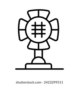 An icon of studio light in trendy design style, spotlight vector design
