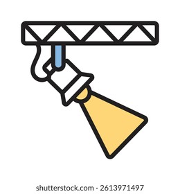 An icon of studio light in trendy design style, spotlight vector design