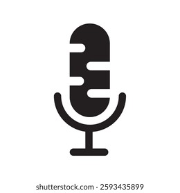 icon Studio Microphone, Microphone Cut File Retro Microphone Radio Station Music Recording Radio Rec. 10 EPS