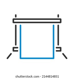 Icon Of Studio Photo Background. Editable Bold Outline With Color Fill Design. Vector Illustration.