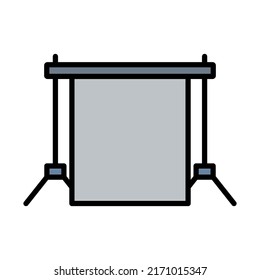 Icon Of Studio Photo Background. Editable Bold Outline With Color Fill Design. Vector Illustration.