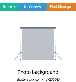 Icon of studio photo background. Flat color design. Vector illustration.