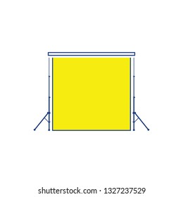 Icono del fondo de la foto del estudio. Diseño delgado de línea. Ilustración vectorial.