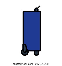 Icon Of Studio Photo Light Bag. Editable Bold Outline With Color Fill Design. Vector Illustration.