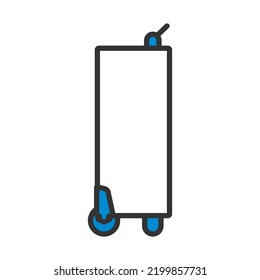 Icon Of Studio Photo Light Bag. Editable Bold Outline With Color Fill Design. Vector Illustration.