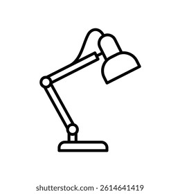Icon of a study lamp or work lamp to place on the table

