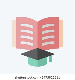 Icon Study. related to Book symbol. flat style. simple design illustration