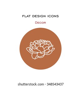 Icon style flat design. Home decor and interior design.