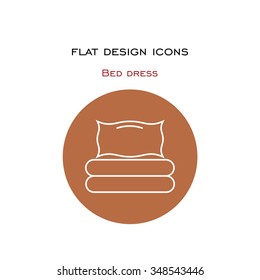Icon style flat design. Home textiles and linens.