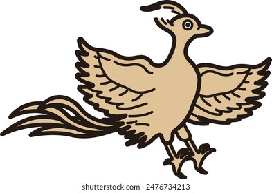 Icon style phoenix illustration (color)