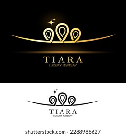Icon Stylized Crown. Vector Logo design, Luxury jewelry