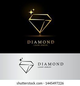 Icon Stylized Diamond Vector Logo On Stock Vector (Royalty Free) 1407667670