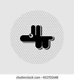 Icon of stylized dogs. Avatar. Vector isolated illustration. 
