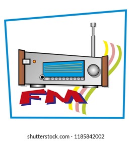 Icon of stylized FM tuner