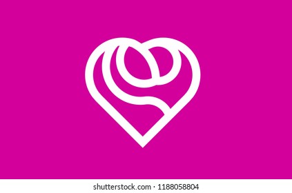 Icon stylized heart