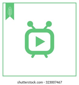Icon of stylized media player