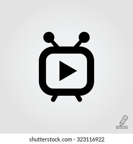 Icon of stylized media player