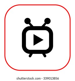 Icon of stylized media player
