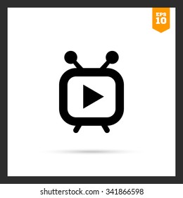 Icon of stylized media player